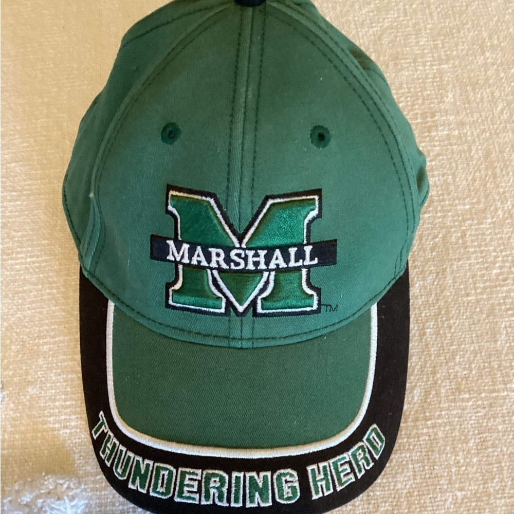 Marshall University Strap back Cap Hat Green Herd Bison